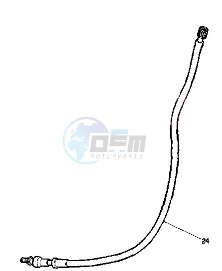 Product image: Cagiva - 800085824 - SPEEDOMETER CABLE  0