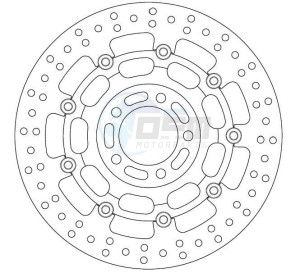 Product image: Ferodo - FMD0120RX - Brake Disc Floating SUZUKI - Approval TÜV 