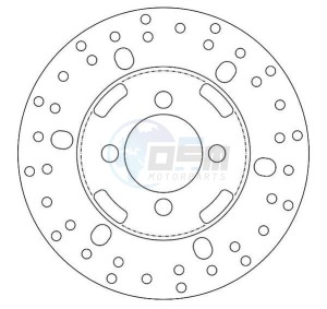 Product image: Ferodo - FMD0045R - Brake disc fixed MBK - Approval TÜV 