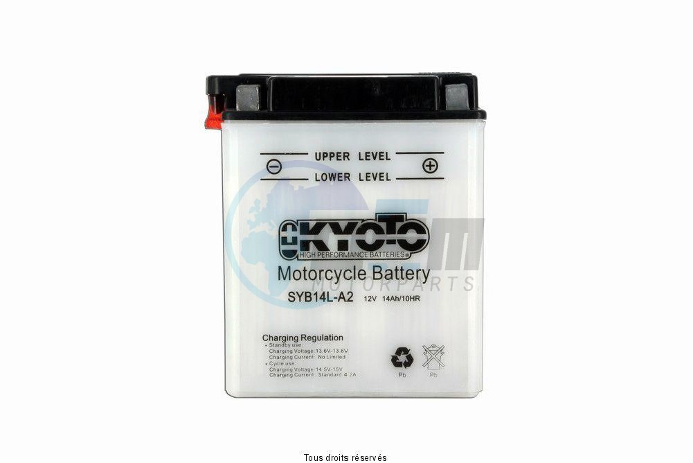 Product image: Kyoto - 712150 - Battery Syb14l-a2 L 135mm  W 91mm  H 167mm 12v 14ah Acid 0,87l  0