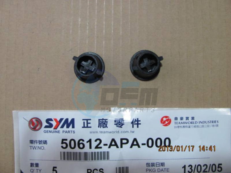 Product image: Sym - 50612-APA-000 - FLOOR STEP CAP A  1