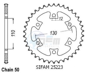 Product image: Esjot - 50-35049-36 - Chainwheel Steel - 530 - 36 Teeth - Made in Germany 