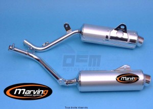 Product image: Marving - 01HA401 - Silencer  AMACAL NX 650 DOMINATOR  Approved - Sold as 1 pair Ø100 Chrome Cover Alu 