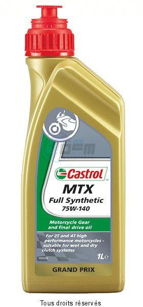 Product image: Castrol - CAST15518F - Transmissie Oil 75W140 MTX 1L - Full Synthetic 2T/4T  0