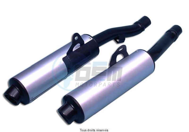Product image: Marving - 01K2156 - Silencer  Rond ZZR 600 93/96 Approved - Sold as 1 pair Rond Ø100 Black Cover Alu  0