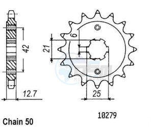 Product image: Esjot - 50-35011-18 - Sprocket Honda - 530 - 18 Teeth -  Identical to JTF288 - Made in Germany 