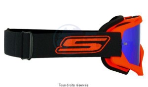 Product image: S-Line - GOGGLECROS35 - Goggles MX Cross ECO Orange fluo strap Black Sline orange, Screen Iridium Blue 