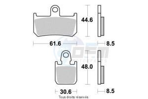 Product image: Vesrah - VD277RJL - Brake Pad Vesrah Racing  1 box = 1 brake caliper 4 Brake pads in the box 