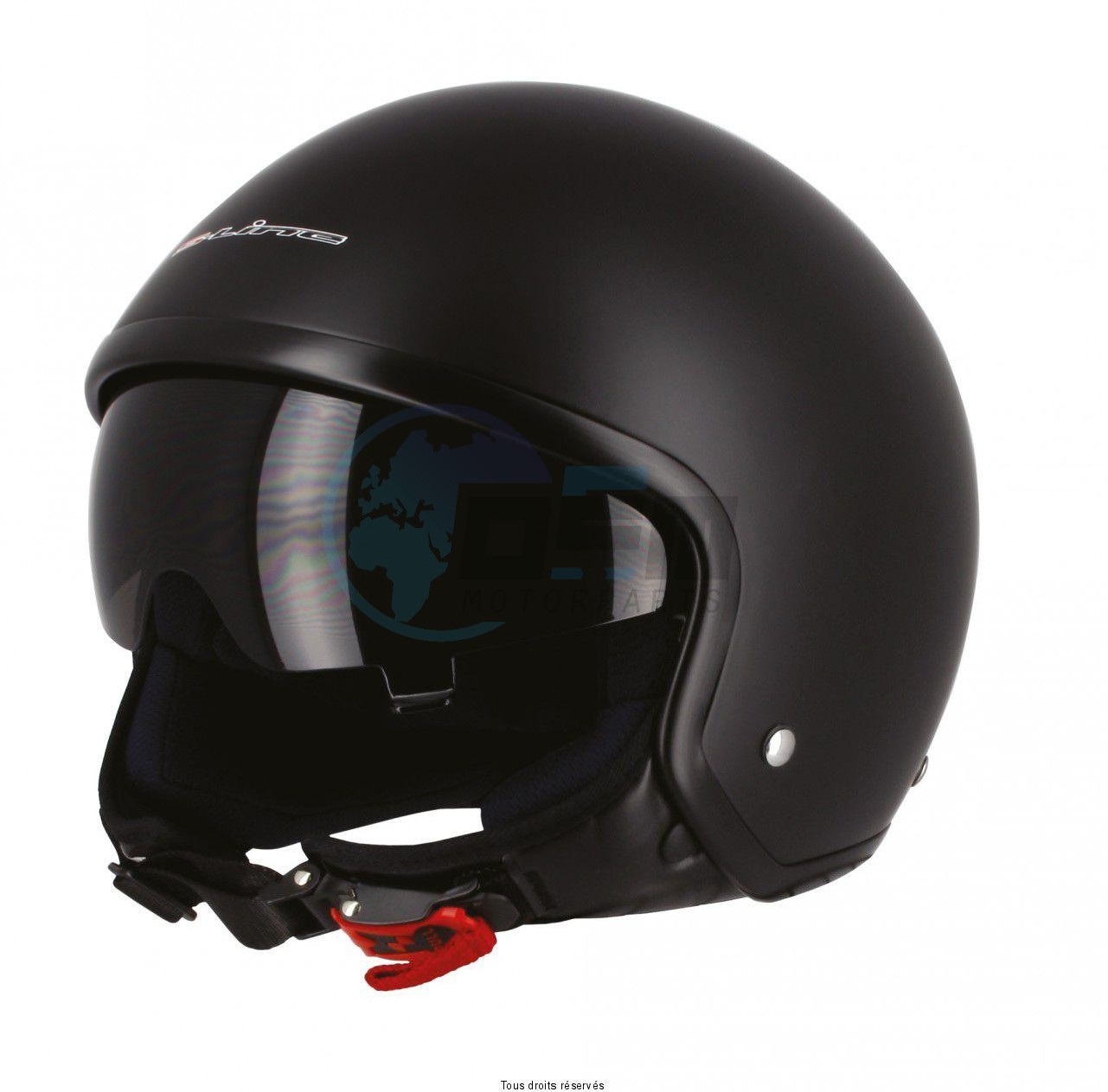 Product image: S-Line - AVJET024 - Jet Helmet S701 Black Matt L Visor Smoke    0