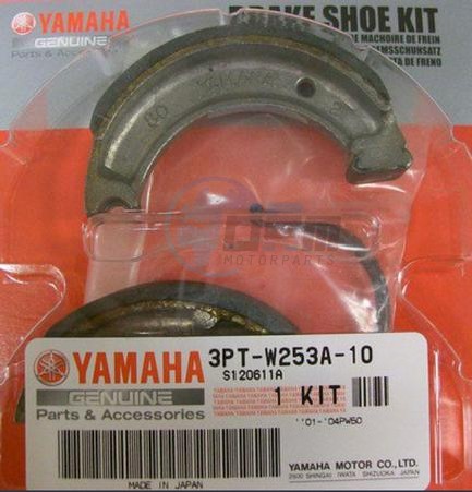 Product image: Yamaha - 3PTW253A1000 - BRAKE SHOE KIT  0