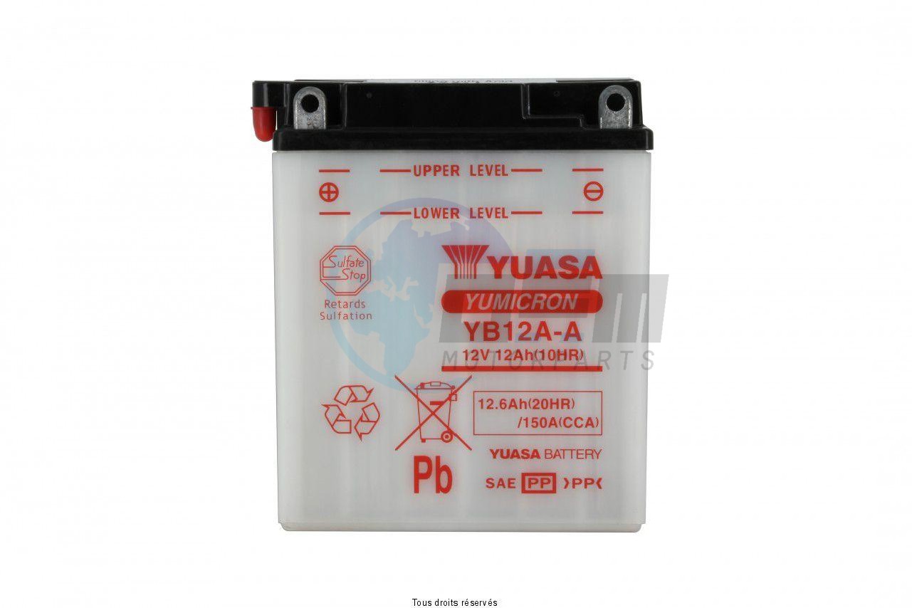 Product image: Yuasa - 812121 - Battery Yb12a-a L 135mm  W 81mm  H 161mm 12v 12ah  1