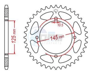 Product image: Esjot - 50-32006-47 - Chainwheel Steel TT Yamaha - 520 - 47 Teeth -  Identical to JTR857 - Made in Germany 