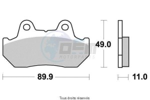 Product image: Vesrah - VD123JL - Brake Pad Vesrah Sinter Metal      VD123JL 