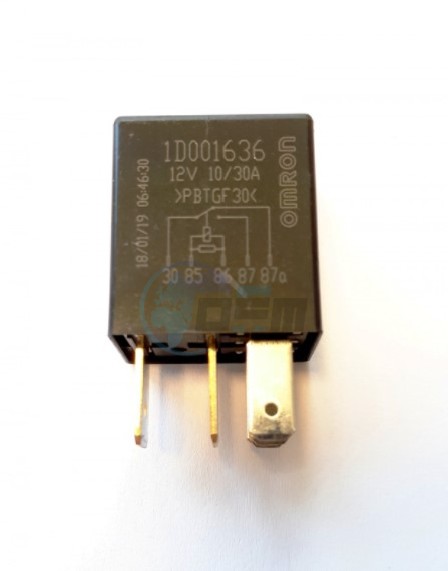 Product image: Piaggio - 1D001636 - Microrelay with resistance 12V 30A/10A  0